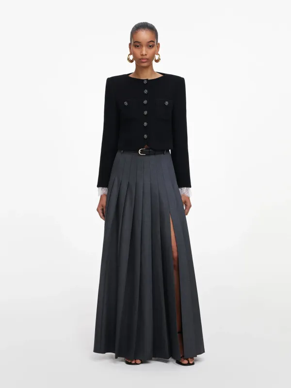PLEATED MAXI SKIRT made by Self-Portrait