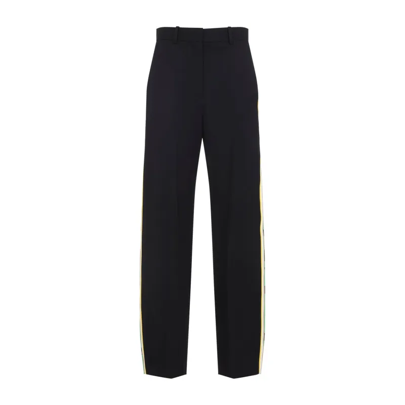 BLACK WOOL TROUSERS made by Loewe