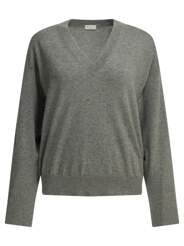 CASHMERE V-NECK SWEATER made by Brunello Cucinelli
