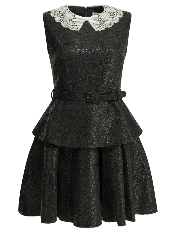 SHORT SEQUIN DRESS made by Self-Portrait