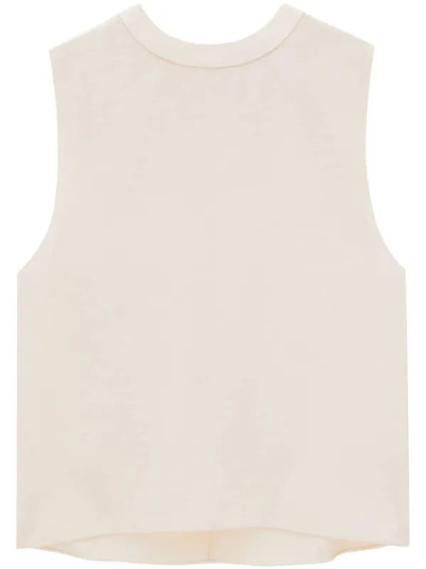 CREAM SILK TOP. made by Yves Saint Laurent
