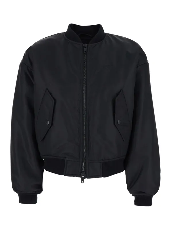 Bomber Jacket High Collar Black made by Balenciaga