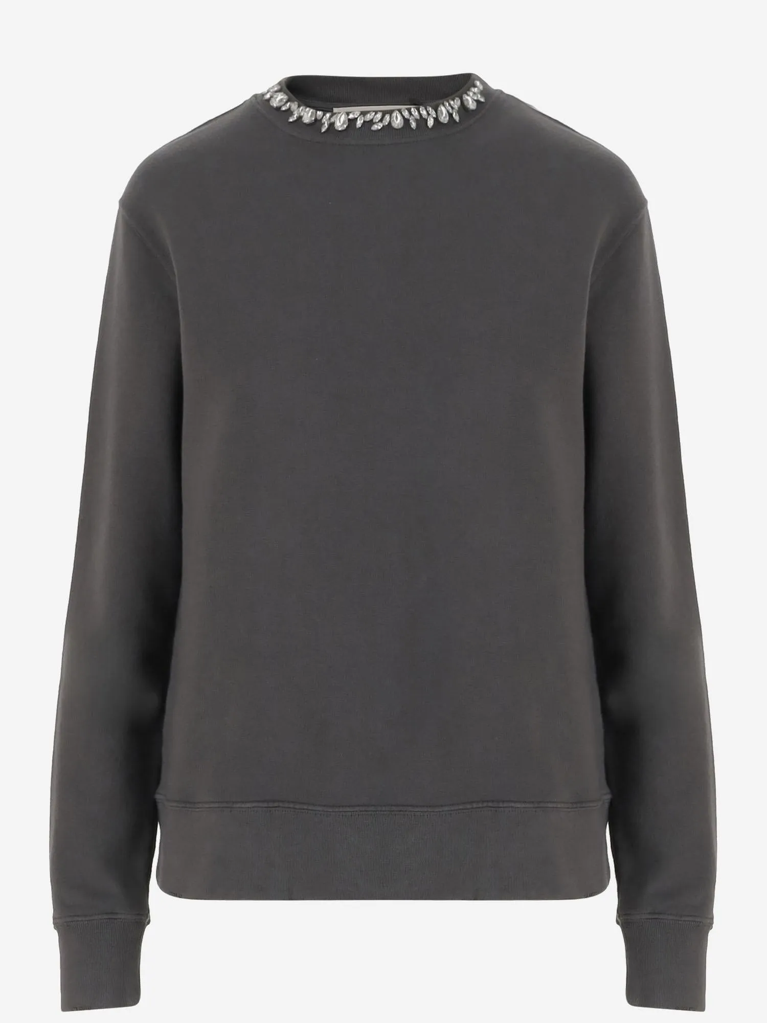 Cotton Sweatshirt with Crystals, Grey sold by Lord & Taylor
