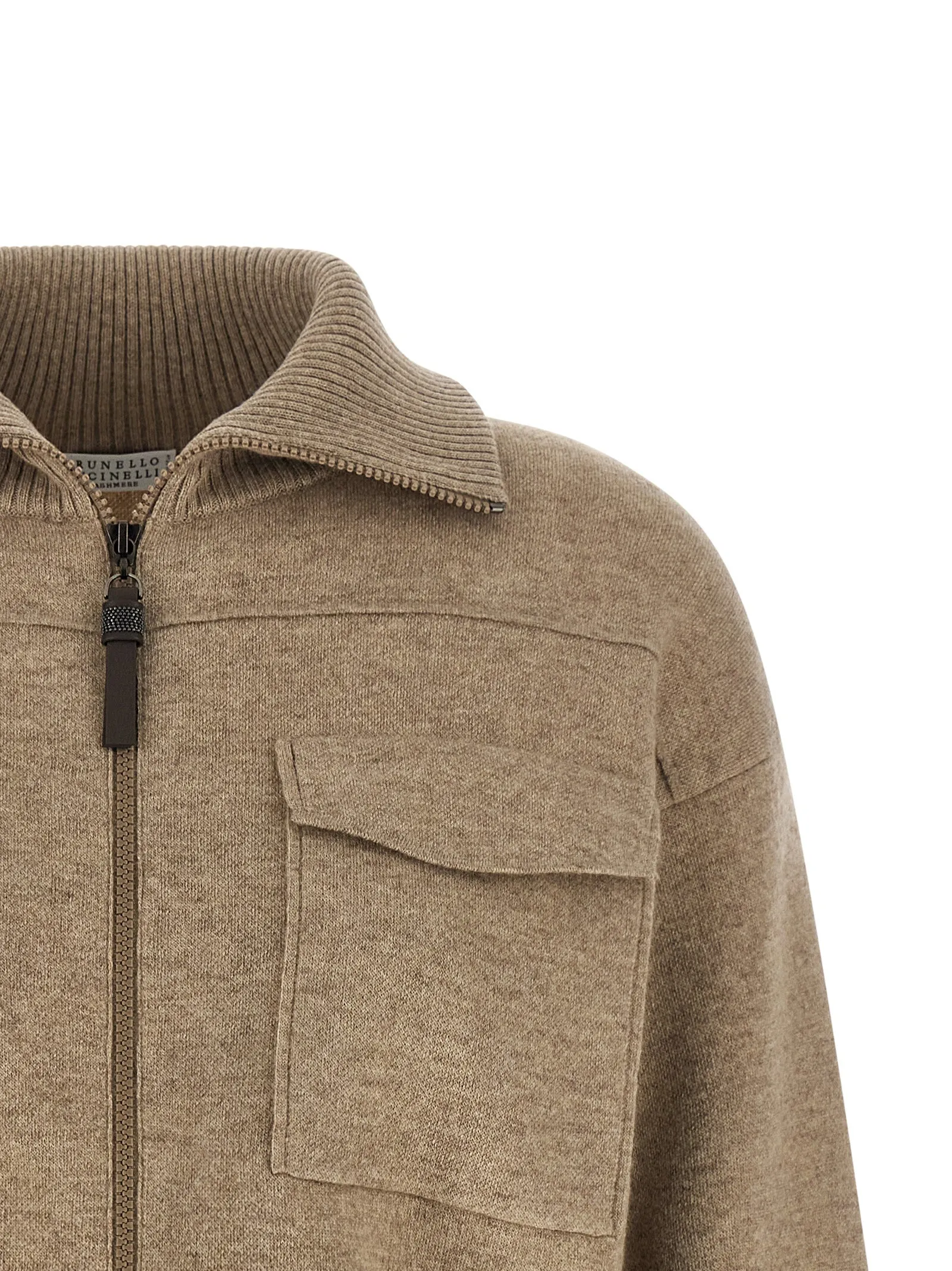 'Shiny Zipper Pull' Wool cardigan sold by Lord & Taylor product image thumbnail 3