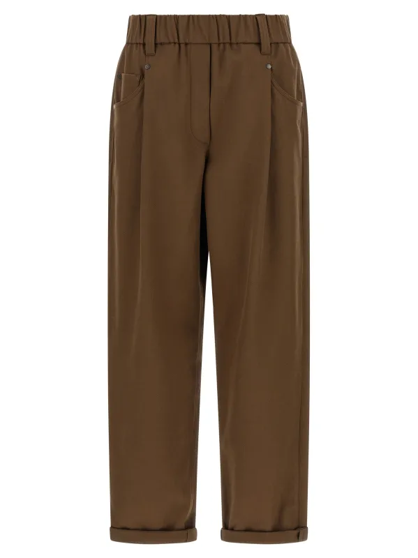 'Baggy Pull-On' pants made by Brunello Cucinelli
