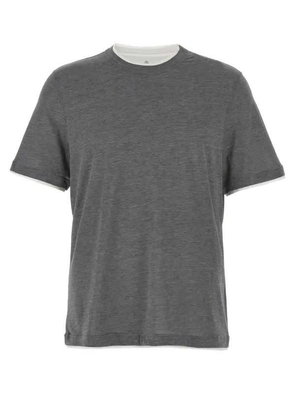 Layered T-shirt made by Brunello Cucinelli