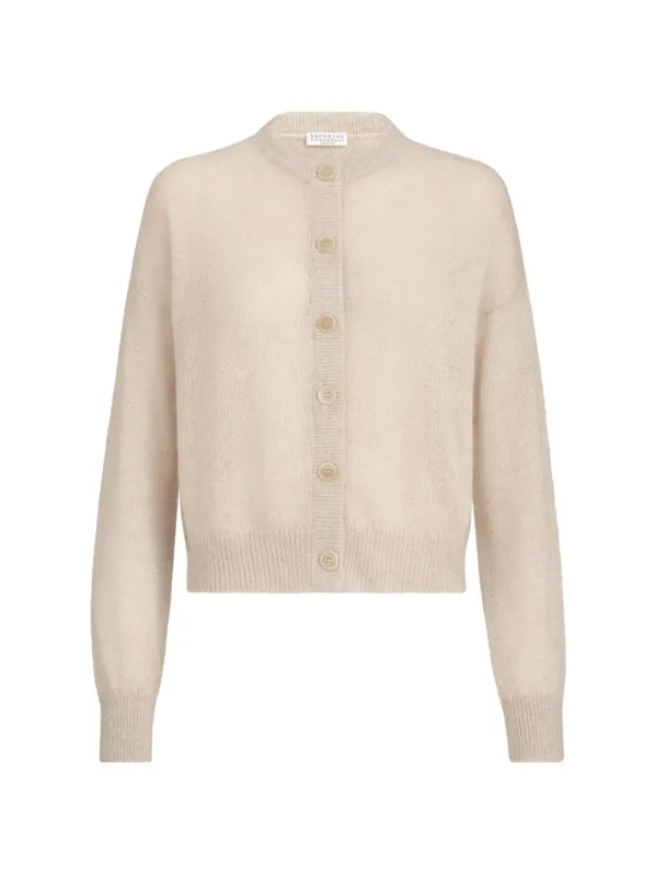 BEIGE MOHAIR POLYAMIDE WOOL METALLIC SWEATER made by Brunello Cucinelli