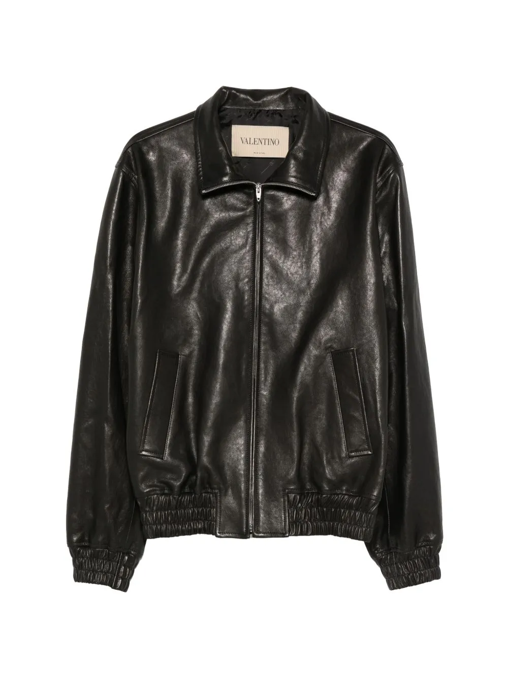 BLACK CALF LEATHER JACKET sold by Lord & Taylor