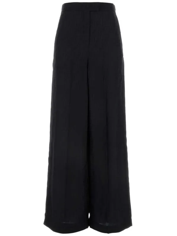 BLACK SILK TROUSERS made by Fendi