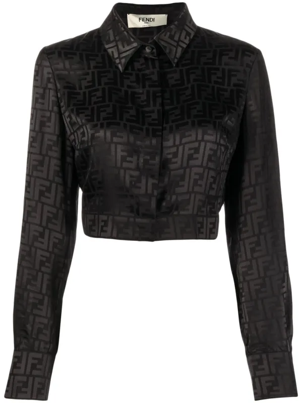 BLACK SILK SHIRT made by Fendi