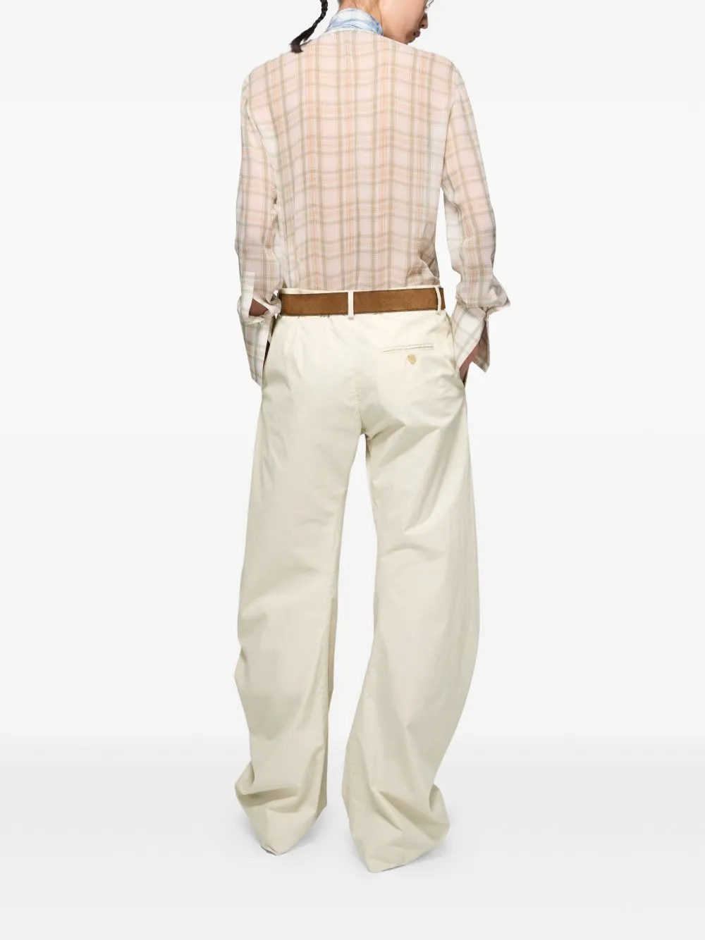 BEIGE ORGANIC COTTON TROUSERS sold by Lord & Taylor product image thumbnail 2