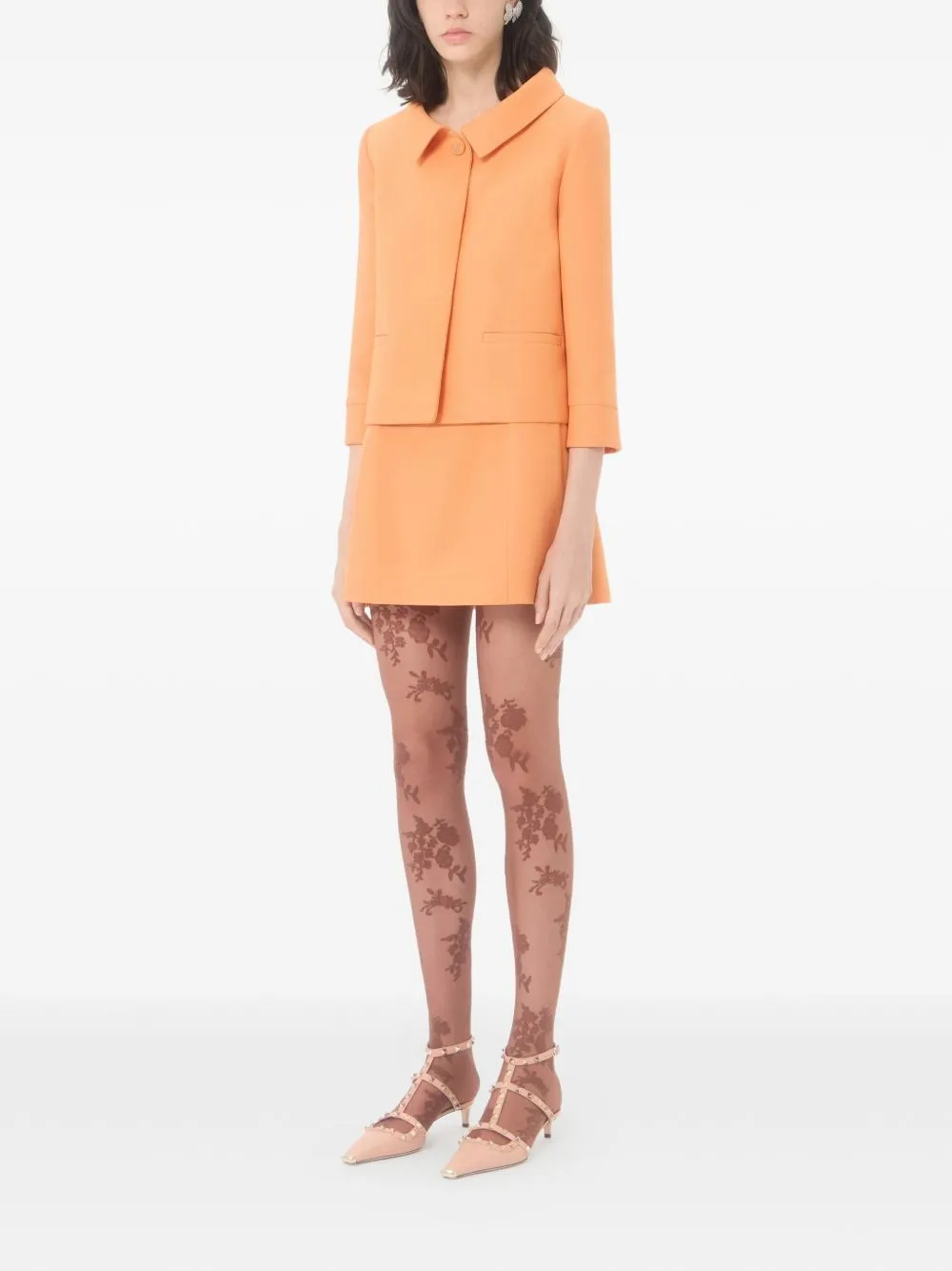 ORANGE SILK VIRGIN WOOL SKIRT sold by Lord & Taylor product image thumbnail 2
