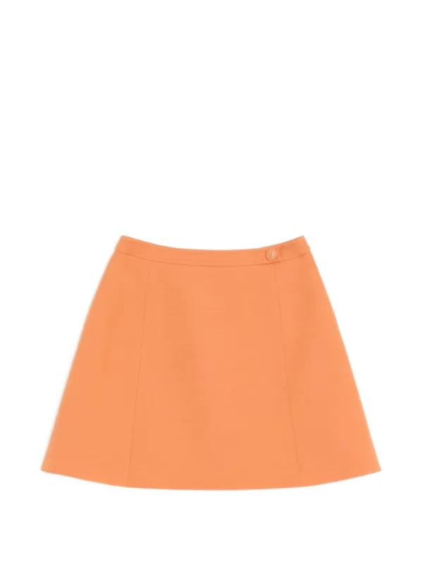ORANGE SILK VIRGIN WOOL SKIRT made by Valentino Garavani