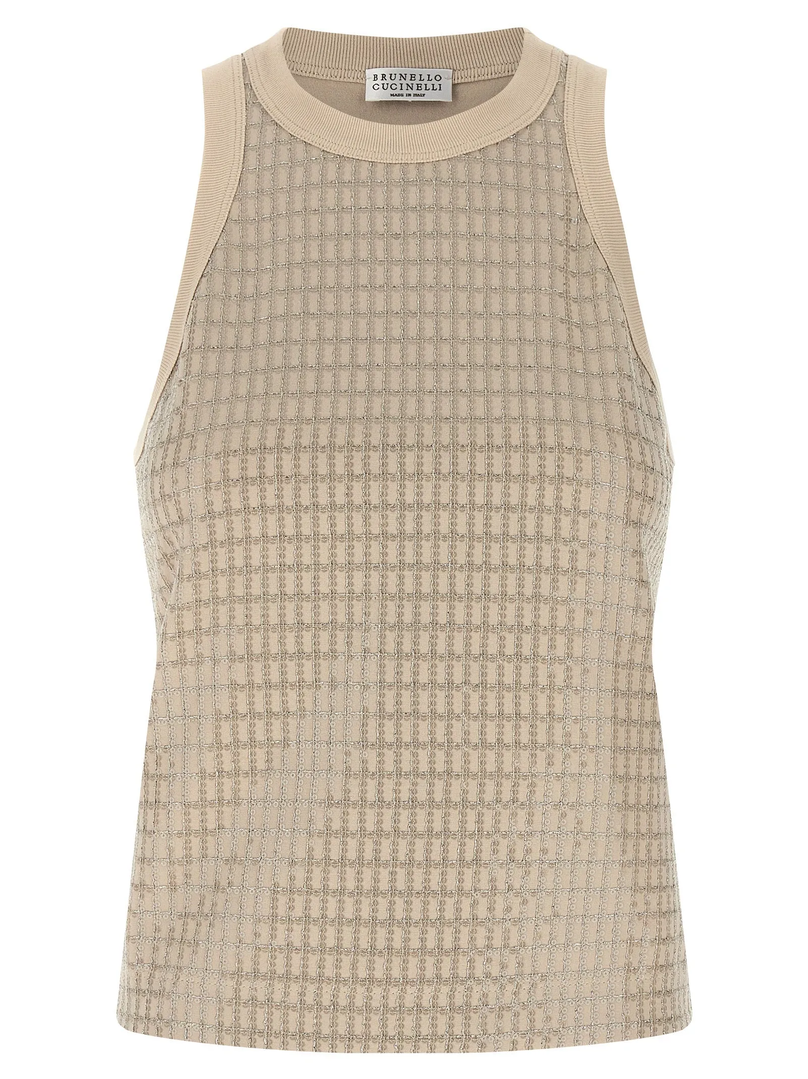 'Dazzling Check Embroidery' top sold by Lord & Taylor