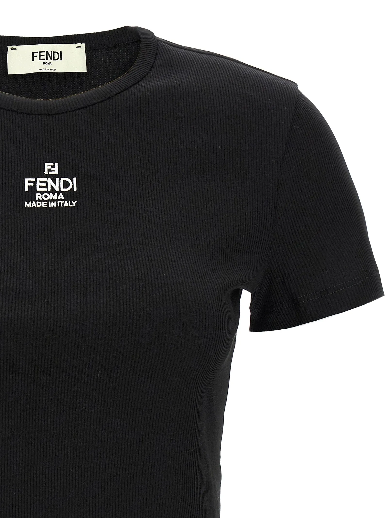 'Fendi' cropped T-shirt sold by Lord & Taylor product image thumbnail 3