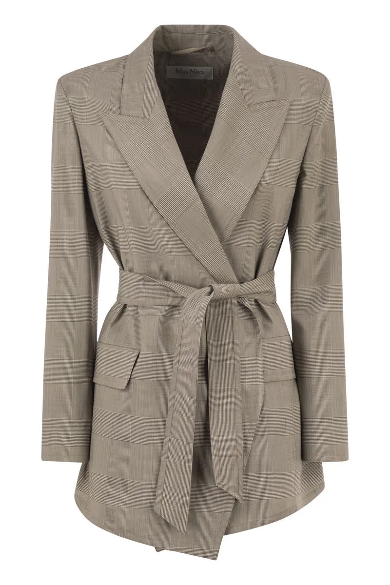 MXMNASELLO - PRINCE OF WALES TAILORED BLAZER WITH BELT sold by Lord & Taylor