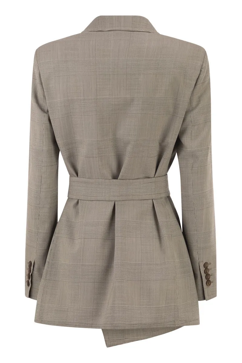 MXMNASELLO - PRINCE OF WALES TAILORED BLAZER WITH BELT sold by Lord & Taylor product image thumbnail 2