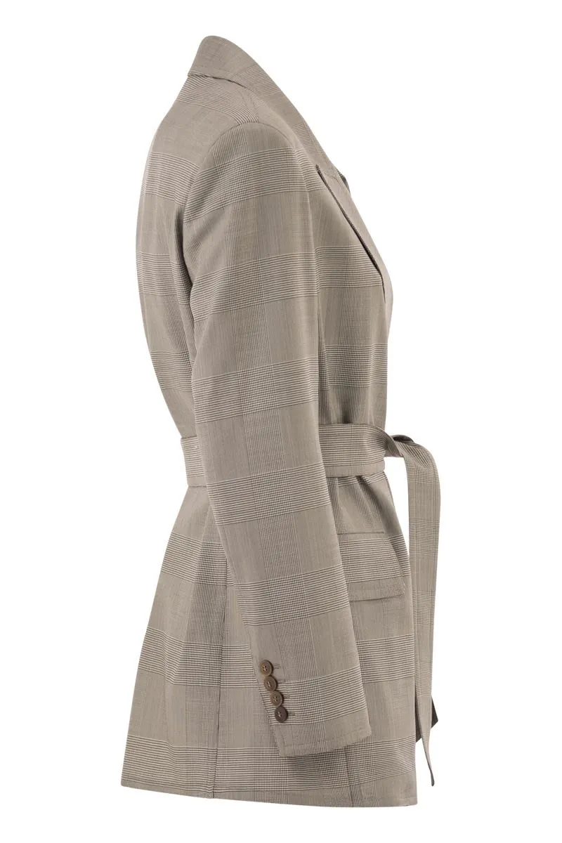 MXMNASELLO - PRINCE OF WALES TAILORED BLAZER WITH BELT sold by Lord & Taylor product image thumbnail 3