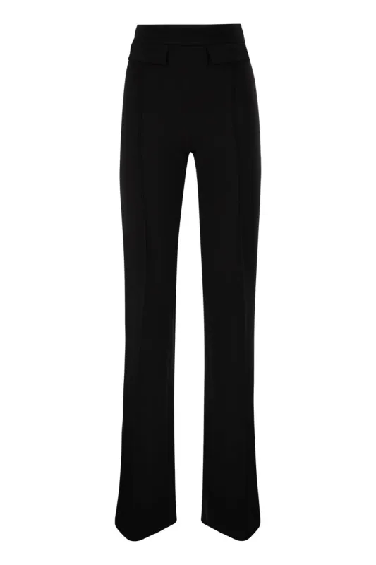 BLACK POLYESTER ELASTANE TROUSERS made by Elisabetta Franchi