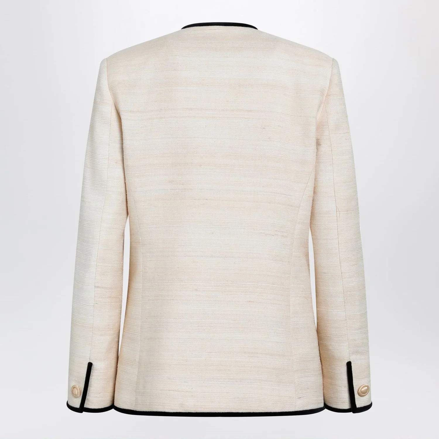 MILKHONEY COLOURED SILK AND LINEN JACKET sold by Lord & Taylor product image thumbnail 2