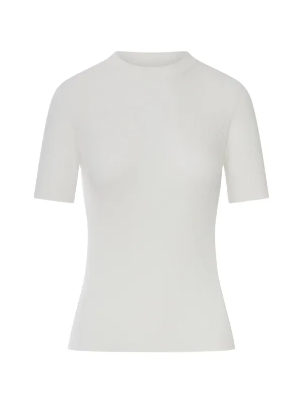 RIBBED SHORT-SLEEVE SWEATER made by Fendi