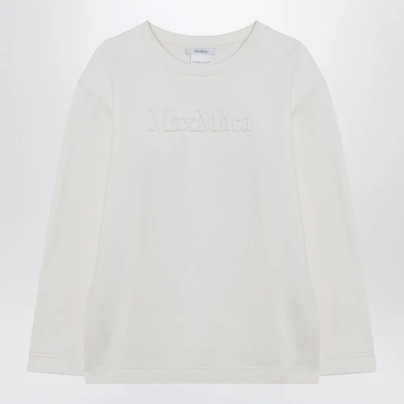WHITE SWEATSHIRT IN SILK BLEND made by MaxMara
