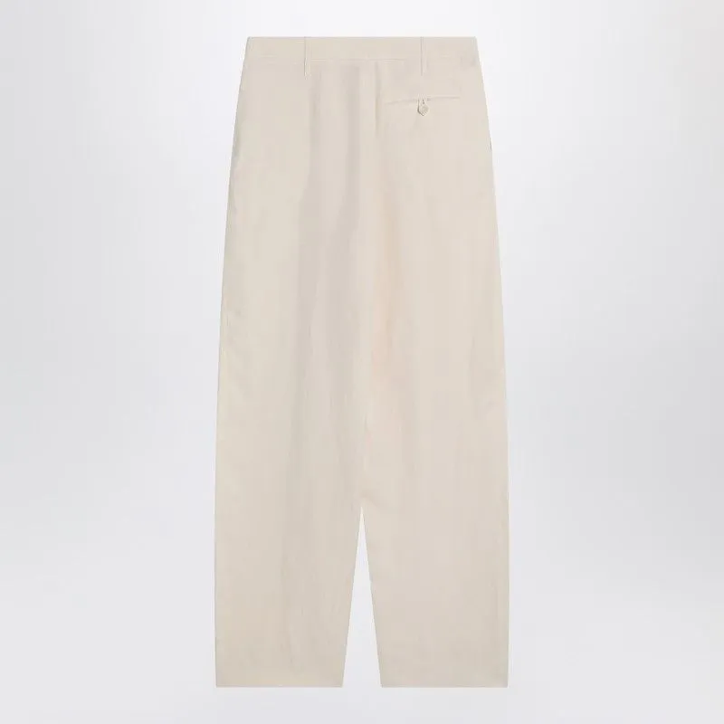 WIDE BUTTER-COLOURED PANTS IN LINEN BLEND sold by Lord & Taylor product image thumbnail 2