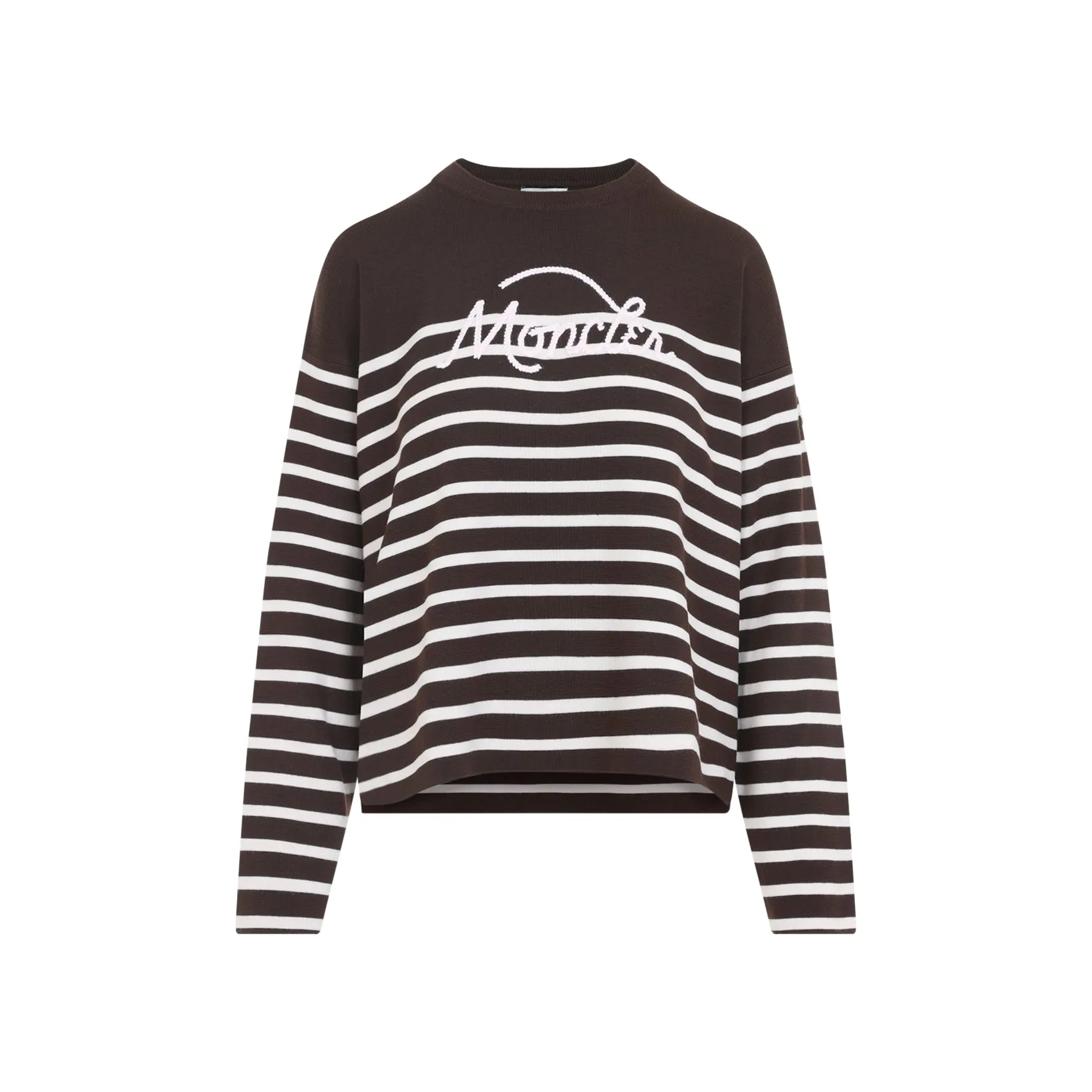 Moncler Striped Logo Knit Sweater sold by Lord & Taylor product image thumbnail 2