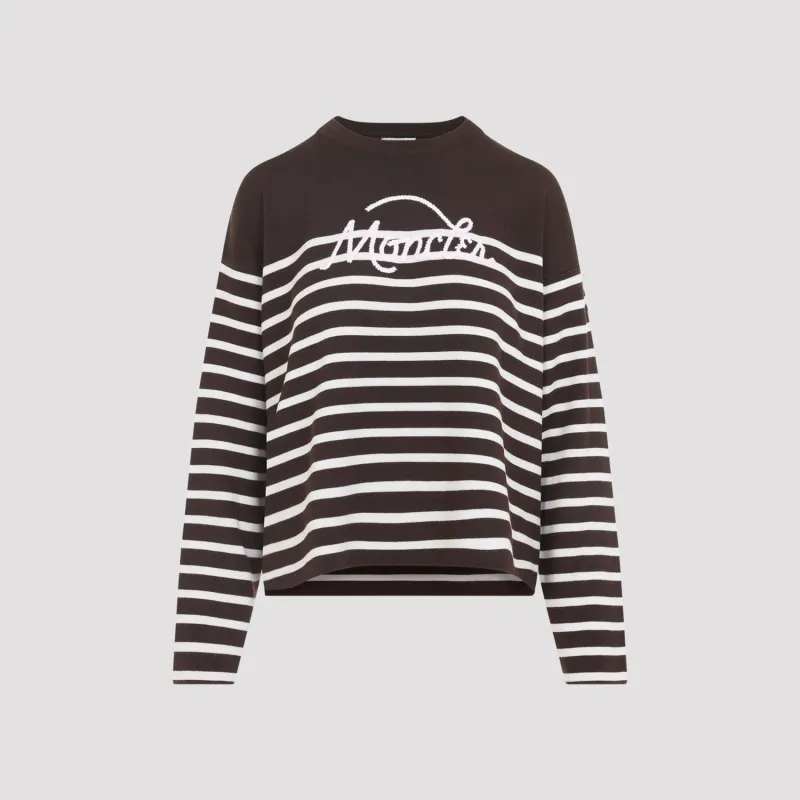 Moncler Striped Logo Knit Sweater made by Moncler