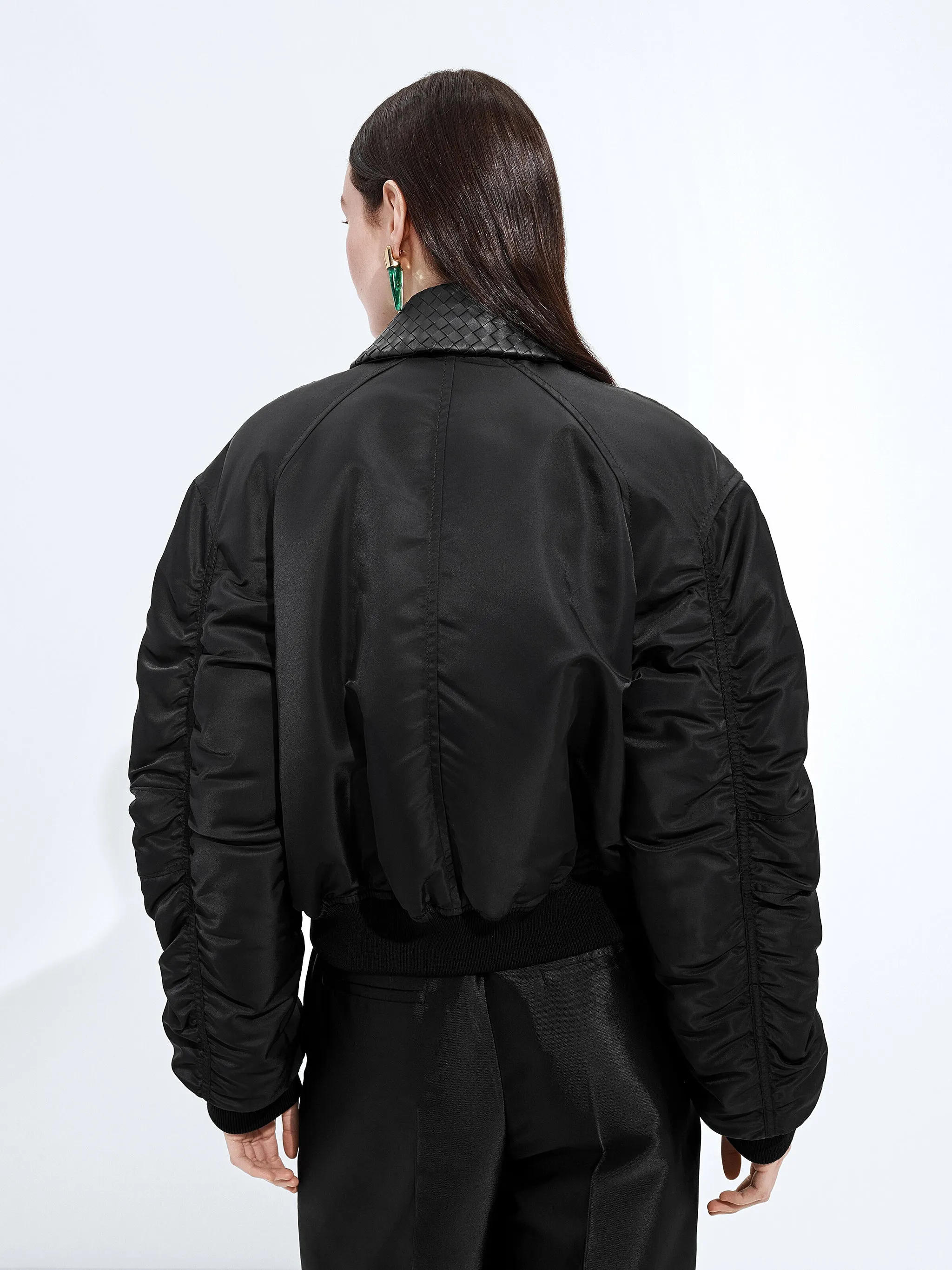 PADDED NYLON BOMBER JACKET sold by Lord & Taylor product image thumbnail 3