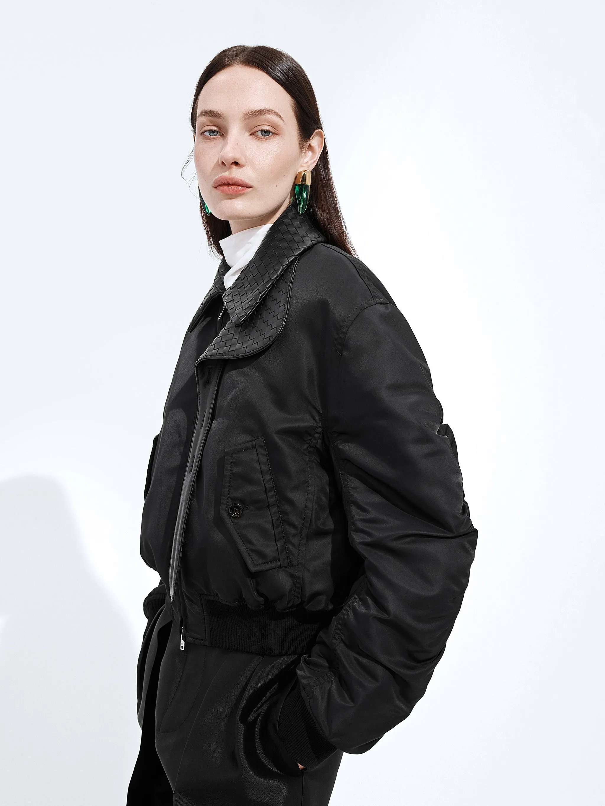 PADDED NYLON BOMBER JACKET sold by Lord & Taylor product image thumbnail 2