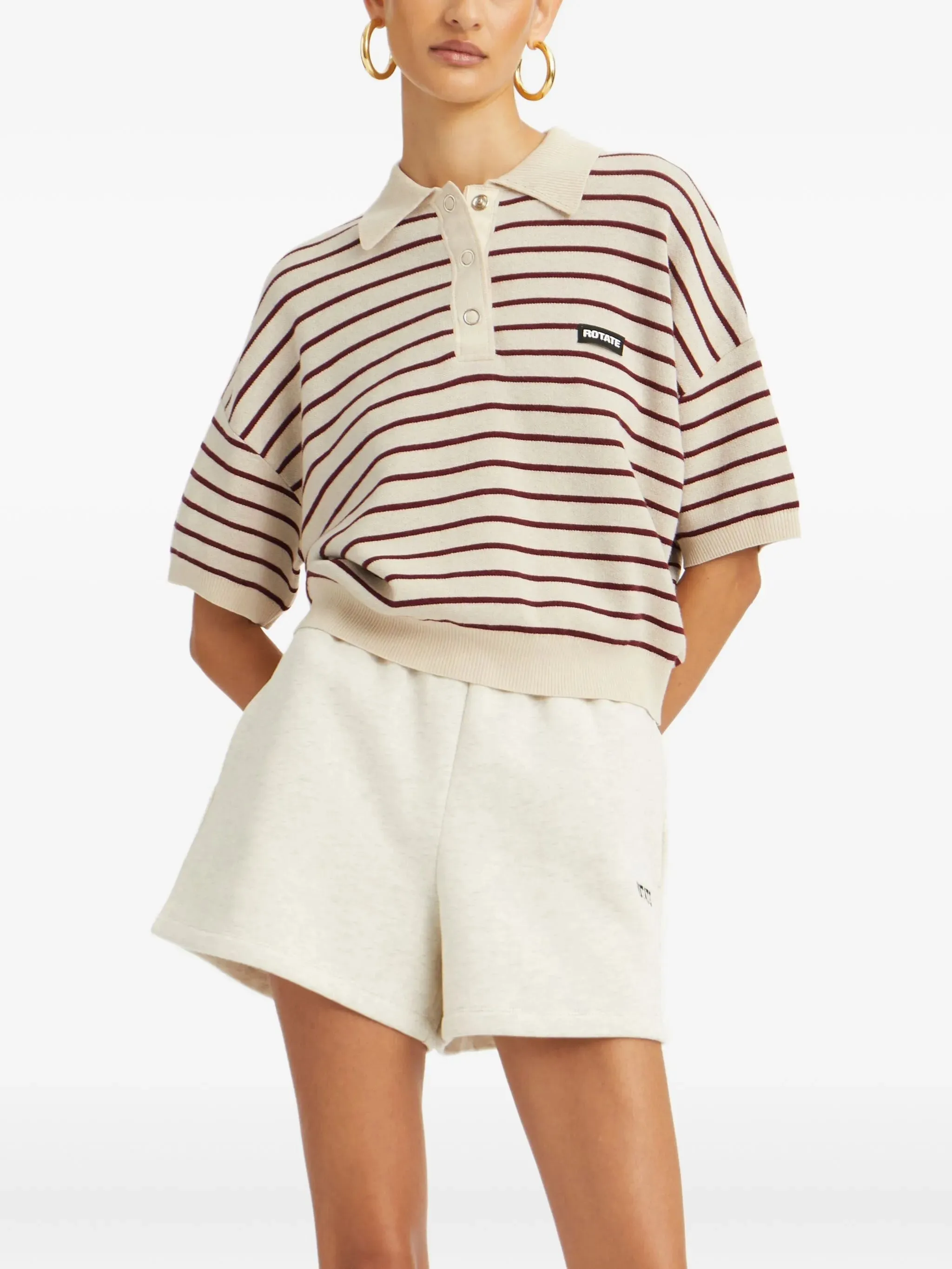 SLINKY KNIT POLO STRIPED sold by Lord & Taylor product image thumbnail 2