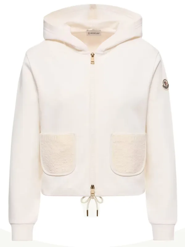 COTTON BLEND ZIP-UP SWEATSHIRT made by Moncler
