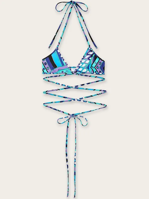 VIVARA PRINT TRIANGLE BIKINI TOP made by Emilio Pucci