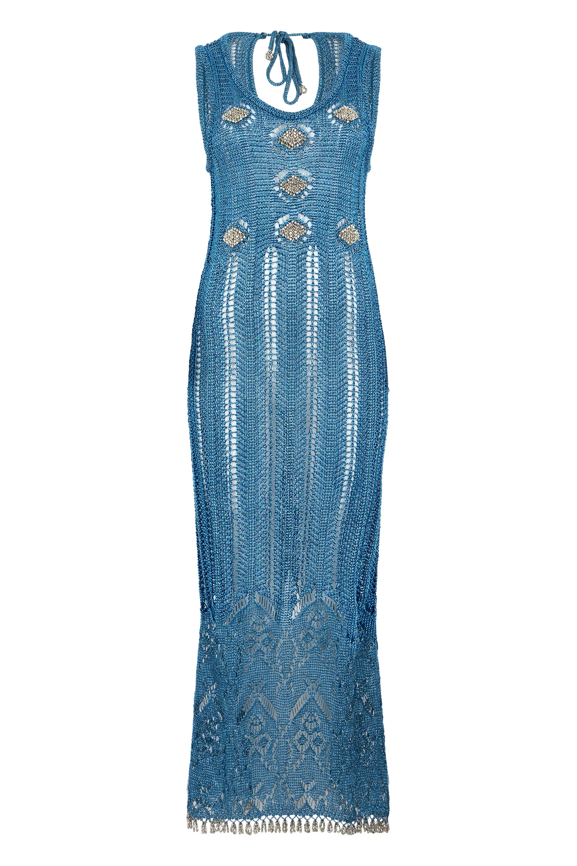 Midi Crochet Dress Light Blue sold by Lord & Taylor