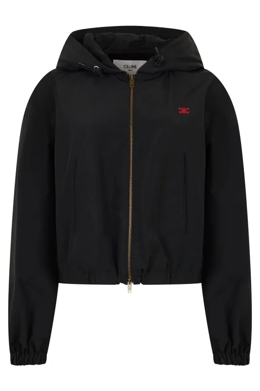 Short Windbreaker Jacket Black made by Celine