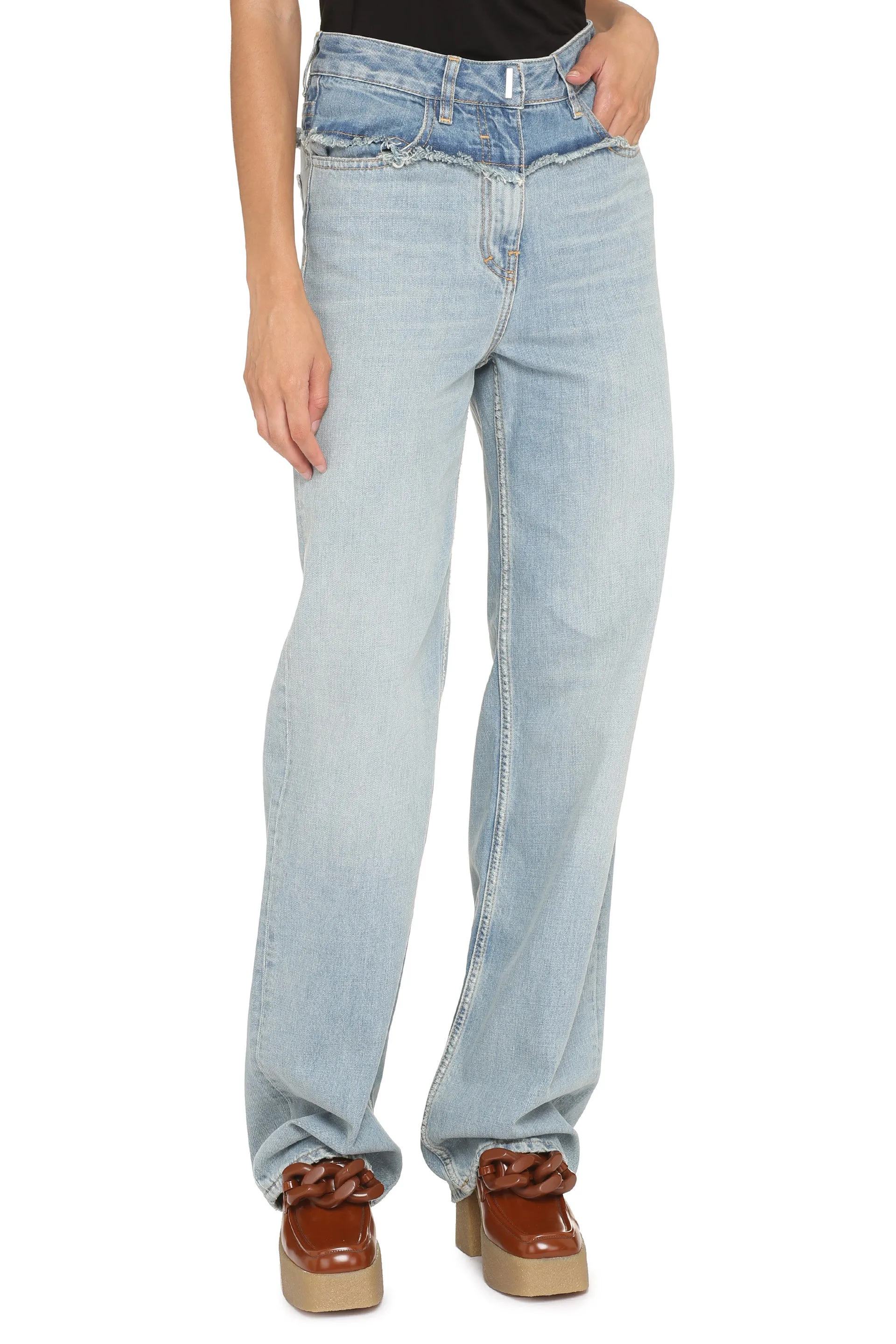 Wide-Leg Jeans Pale Blue sold by Lord & Taylor product image thumbnail 3