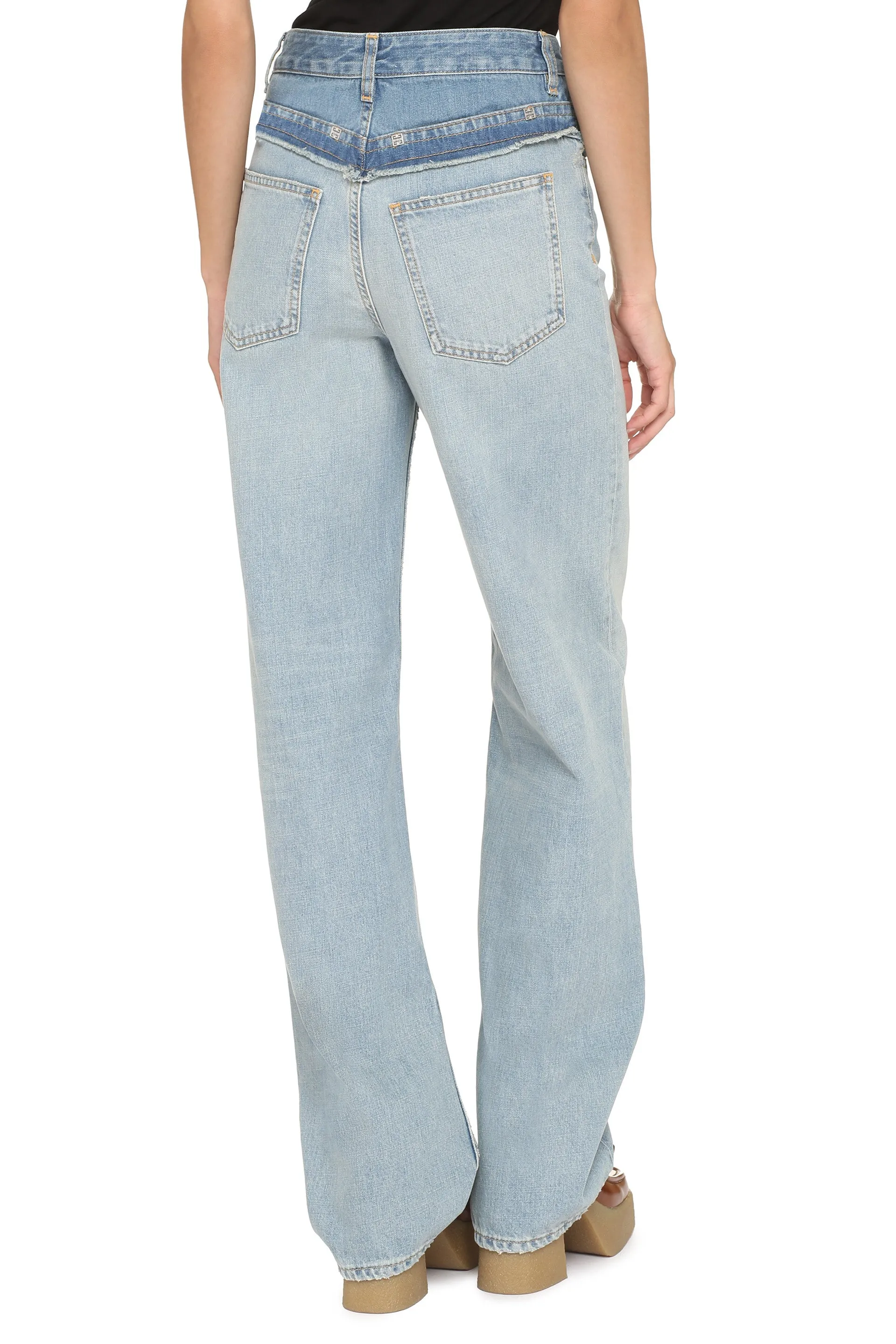 Wide-Leg Jeans Pale Blue sold by Lord & Taylor product image thumbnail 4