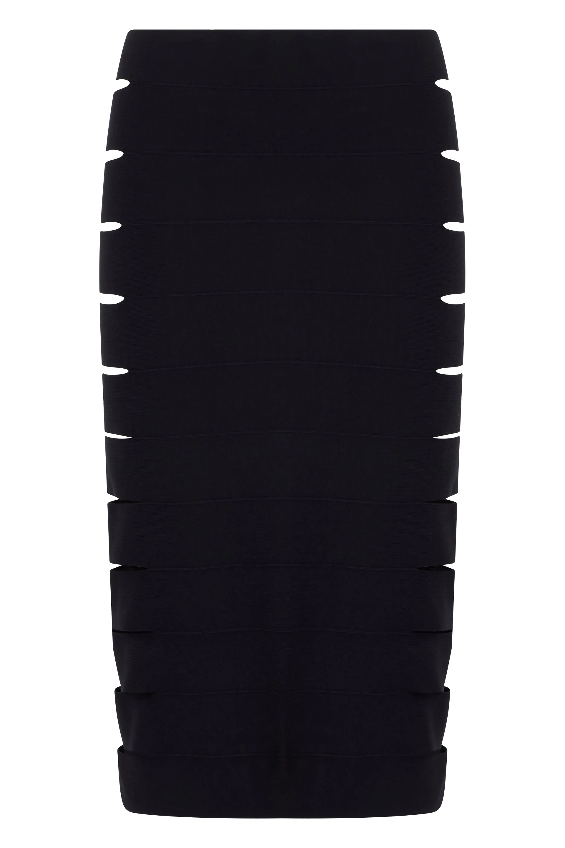 Skirt, Midi with Cut-Outs, Black sold by Lord & Taylor