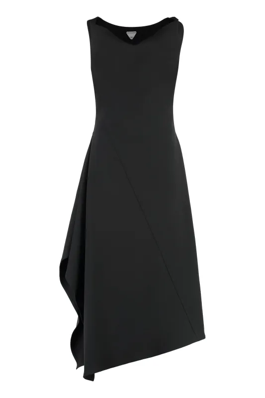 Cotton Dress Black made by Bottega Veneta