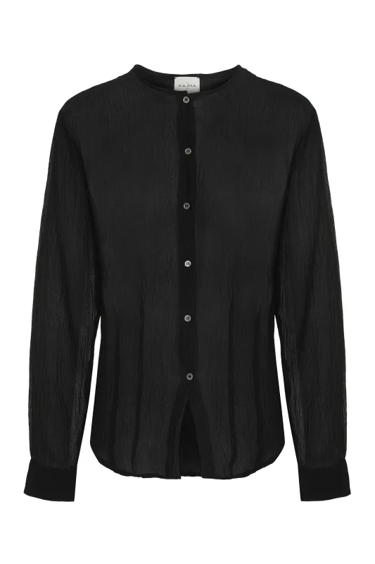 Silk Shirt with Long Sleeves made by Le Kasha