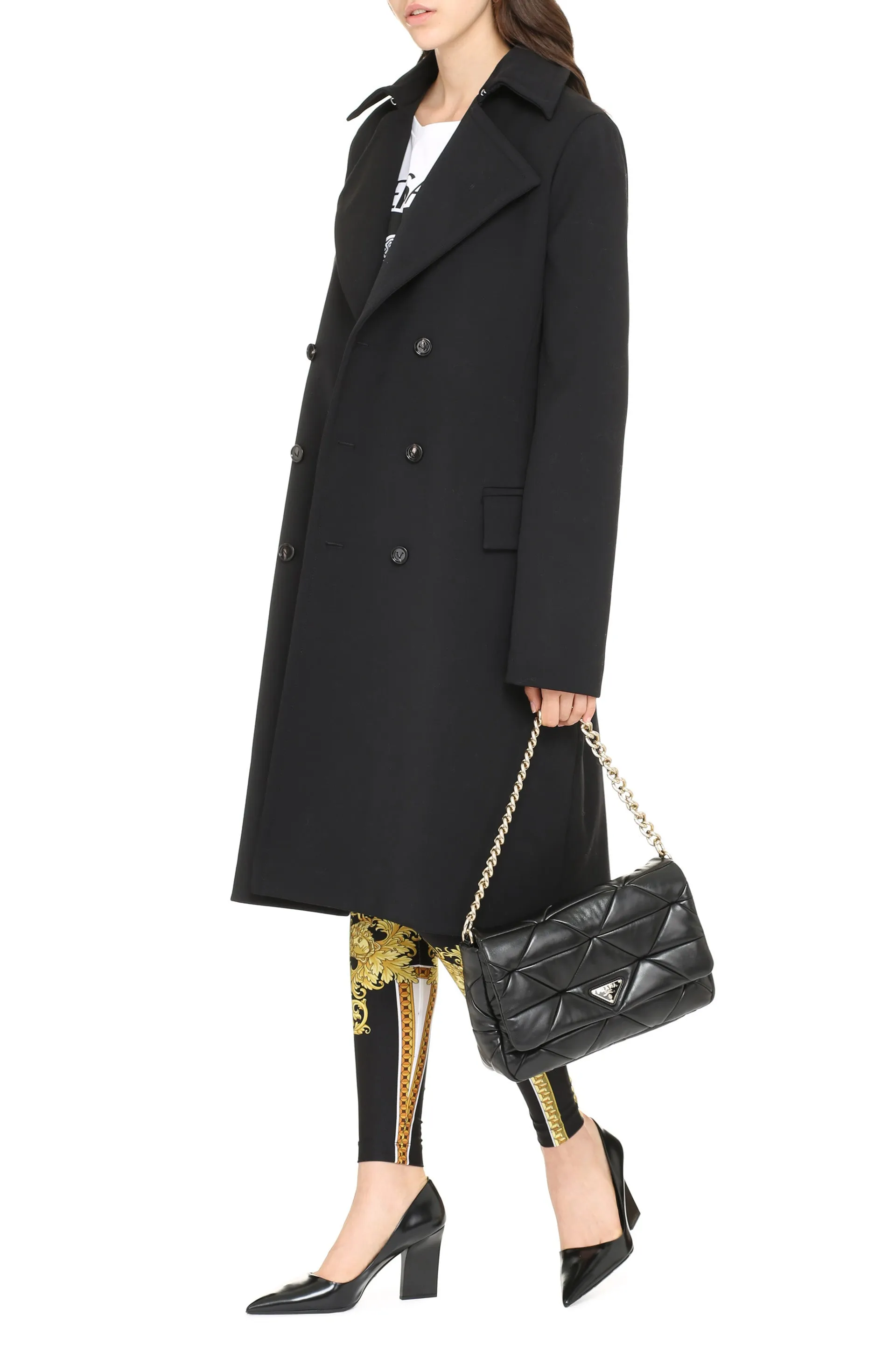 Double-Breasted Wool Coat Black sold by Lord & Taylor product image thumbnail 3