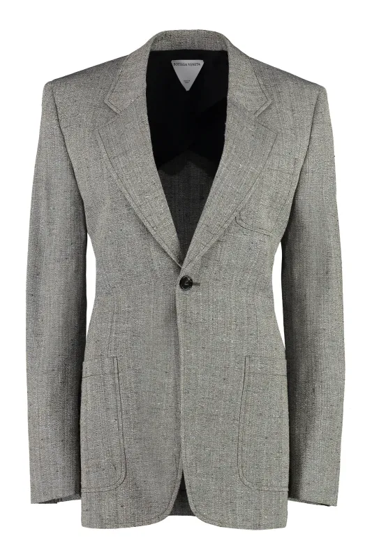 Blazer Viscose-Silk Brown made by Bottega Veneta