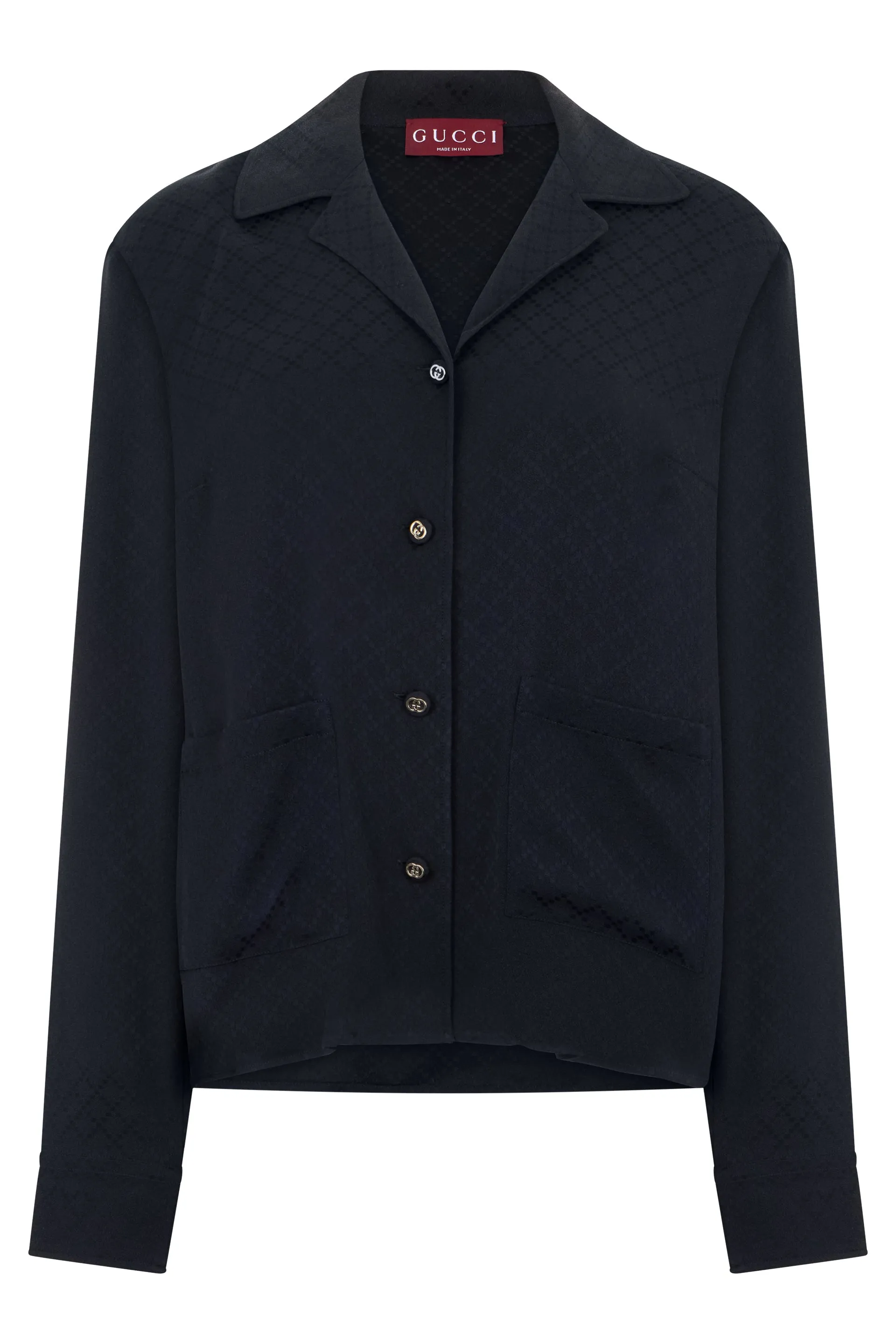 Shirt Silk-Blend Jacquard Blue sold by Lord & Taylor