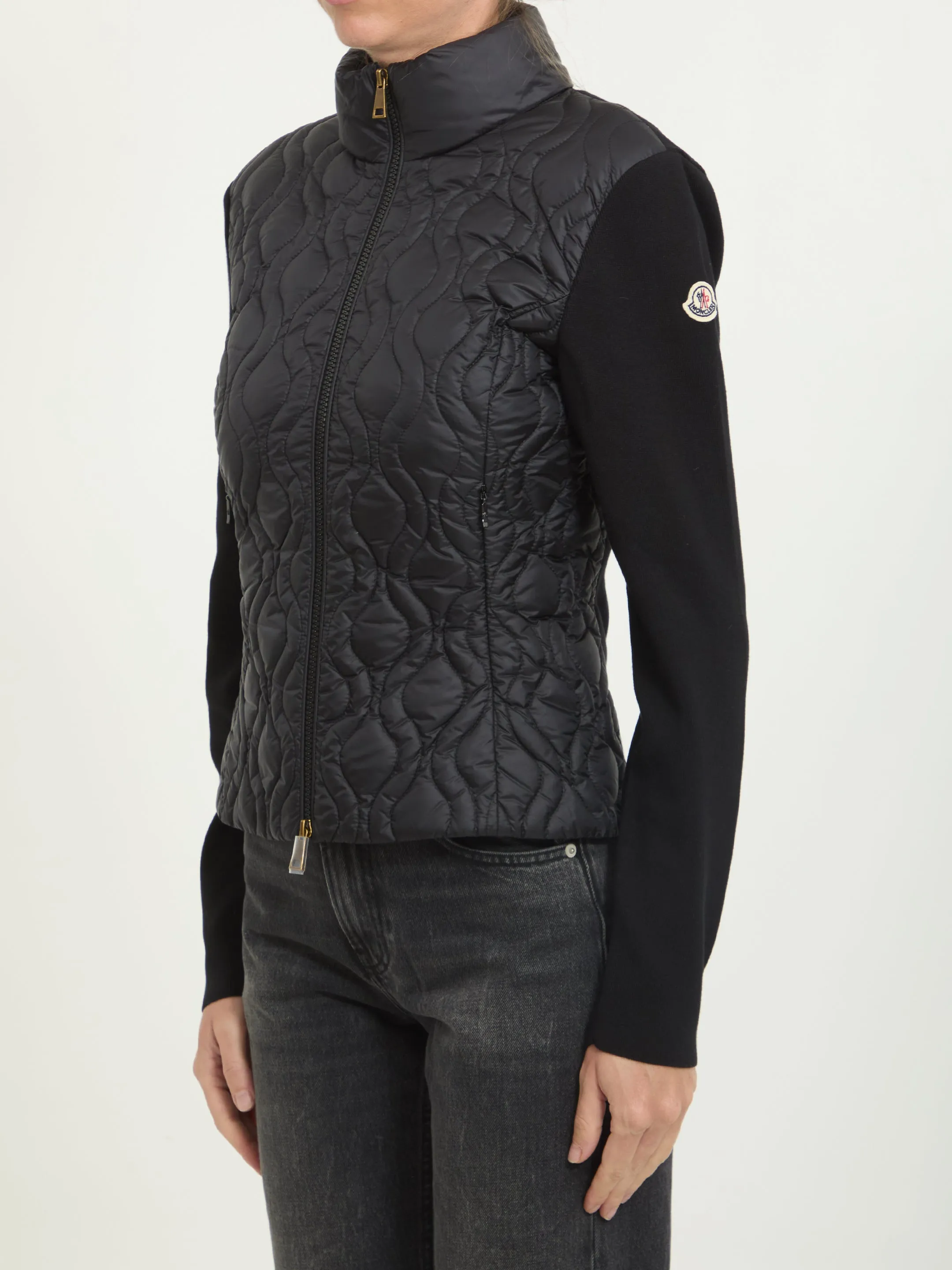 Padded zip cardigan sold by Lord & Taylor product image thumbnail 2