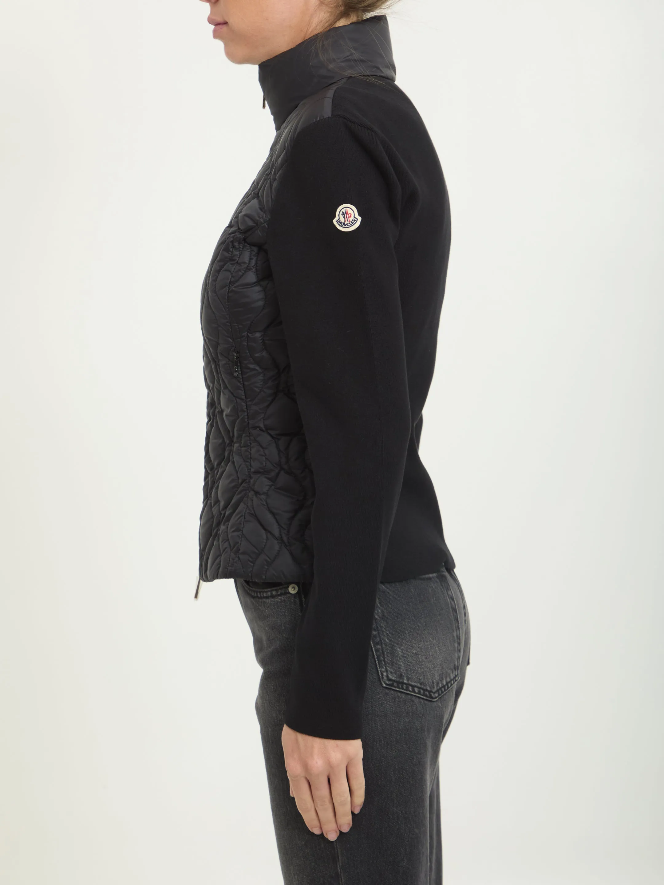 Padded zip cardigan sold by Lord & Taylor product image thumbnail 3