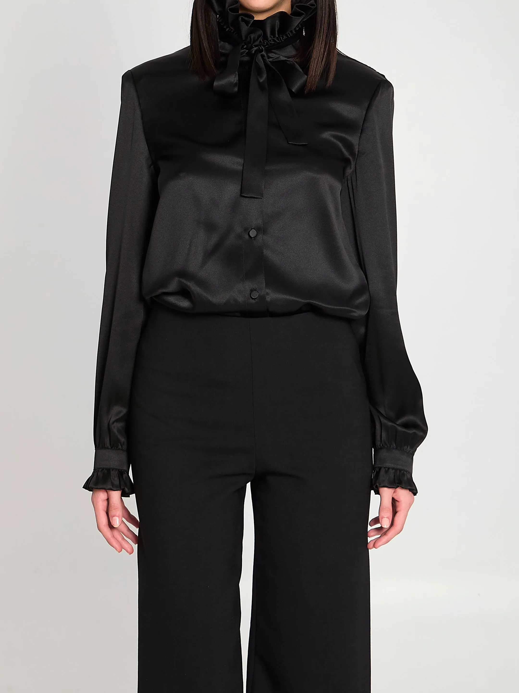 Silk satin shirt with bow sold by Lord & Taylor