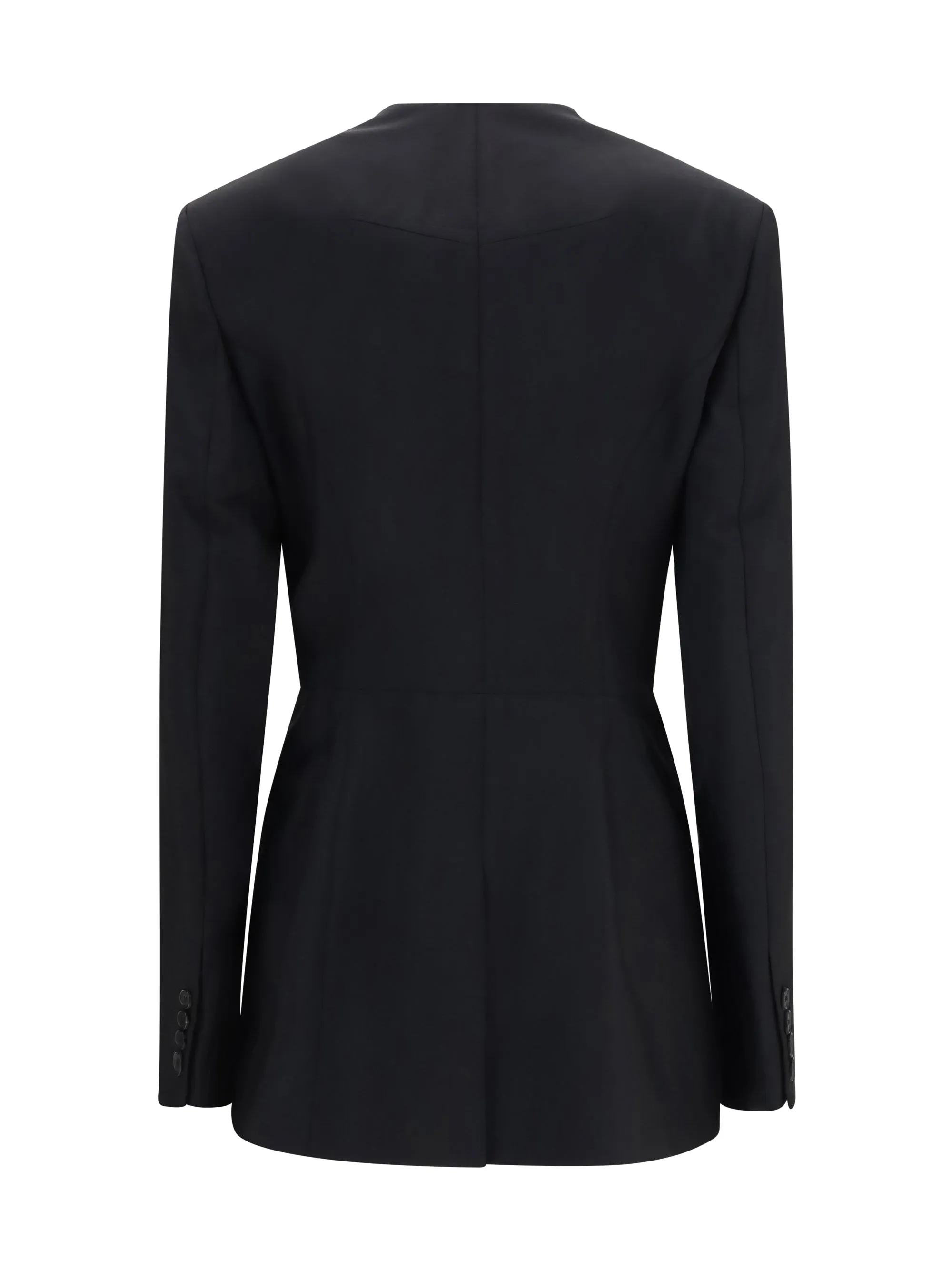 Blazer Cut-Out Double-Breasted Black Wool sold by Lord & Taylor product image thumbnail 3