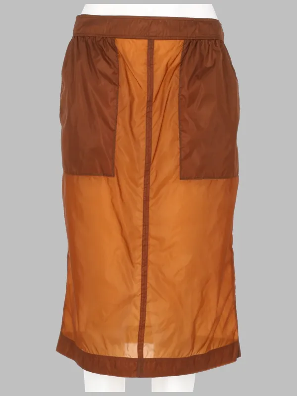 Pencil Skirt Nylon Beige made by Yves Saint Laurent