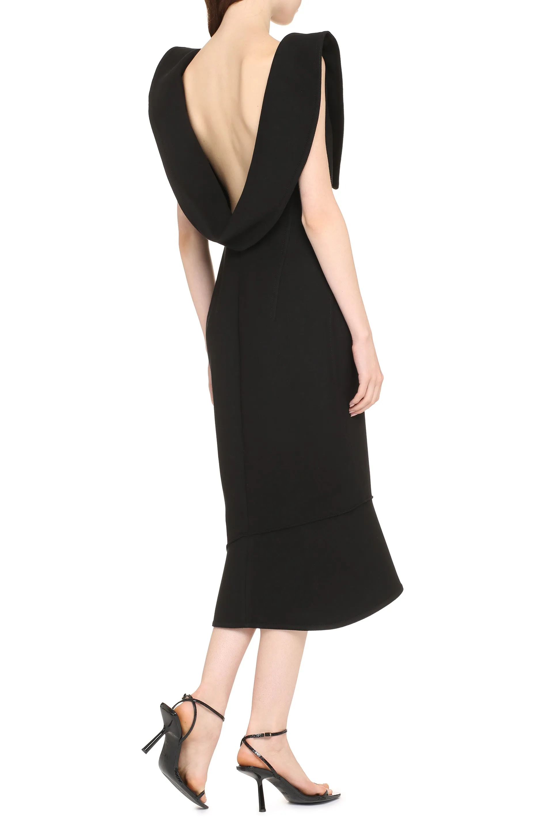 Midi Dress Cotton Blend Black sold by Lord & Taylor product image thumbnail 4
